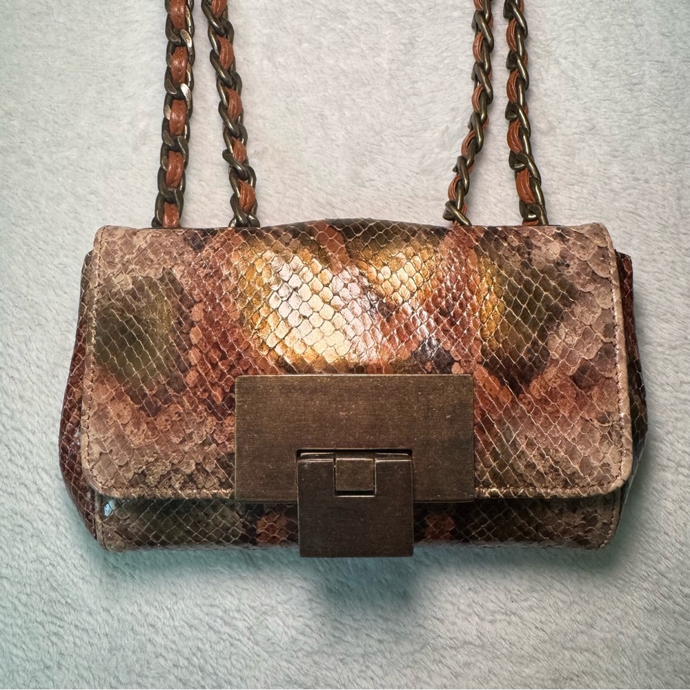 Stuart Weitzman Python Snakeskin Mini Crossbody S… - image 3